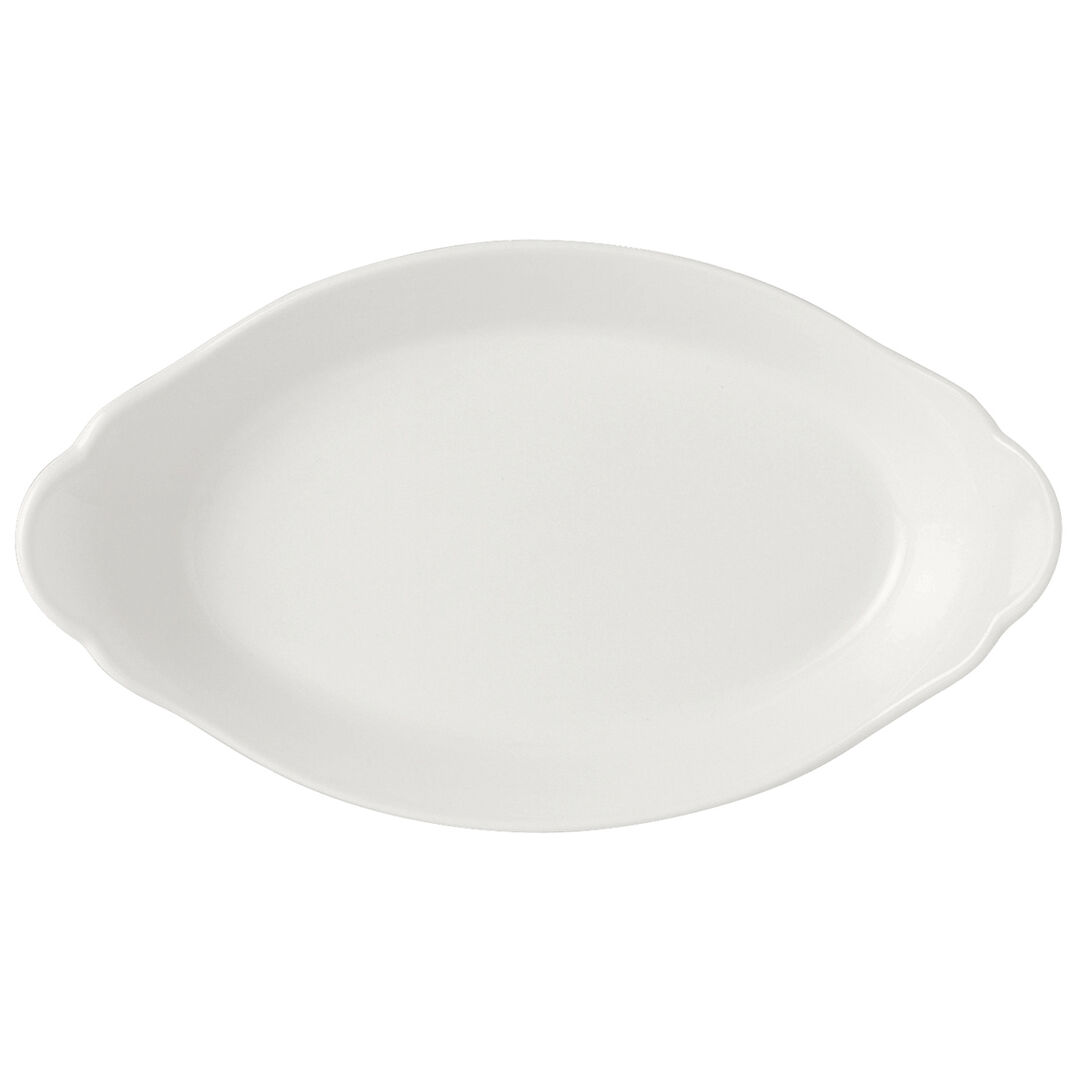 Simplicity White Oval No4 Eared Dish 34 x 19cm (13 x 7.5") - Pack of 6
