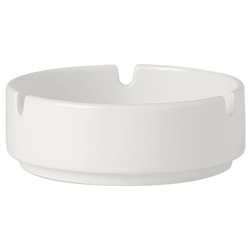 Simplicity White Ashtray Stacking 3 Notch 10cm (4") - Pack of 12