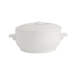 Simplicity White Casserole Bowl With Lid 425ml (15oz) - Pack of 6