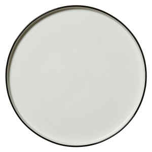 Asteria Walled Plate Black Rim 28.5cm (11.2") - Pack of 6