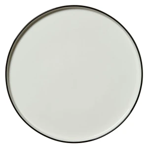 Asteria Walled Plate Black Rim 28.5cm (11.2") - Pack of 6