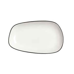 Asteria Nordic Tray Black Rim 24cm (9.5") - Pack of 12