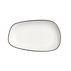 Asteria Nordic Tray Black Rim 24cm (9.5") - Pack of 12