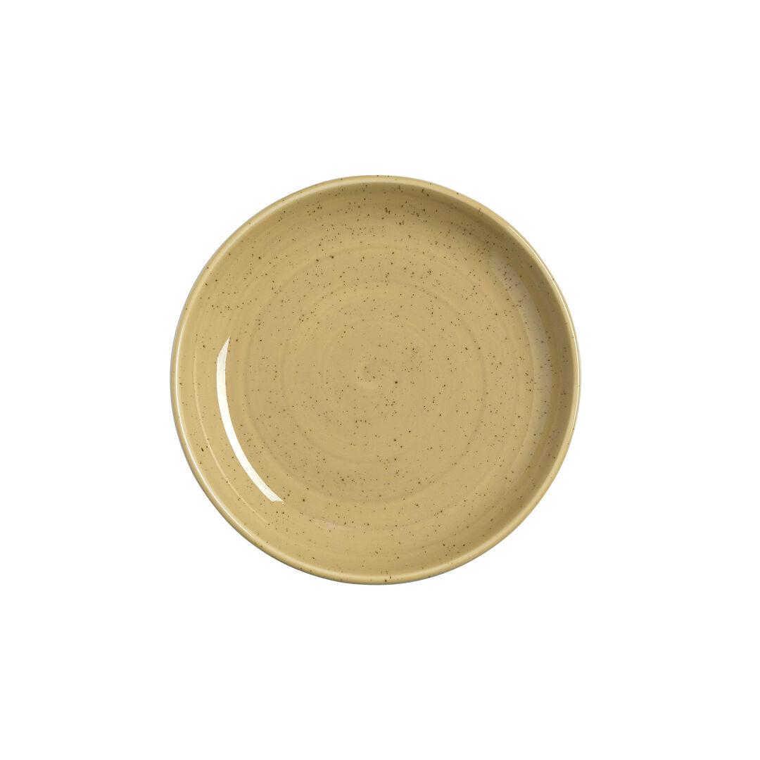 Amari Dijon Ceramic Nordic Coupe Plate - Pack of 12