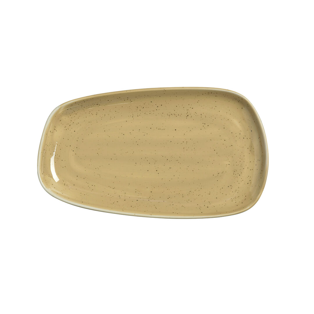 Amari Dijon Ceramic Nordic Serving Tray - Pack of 6