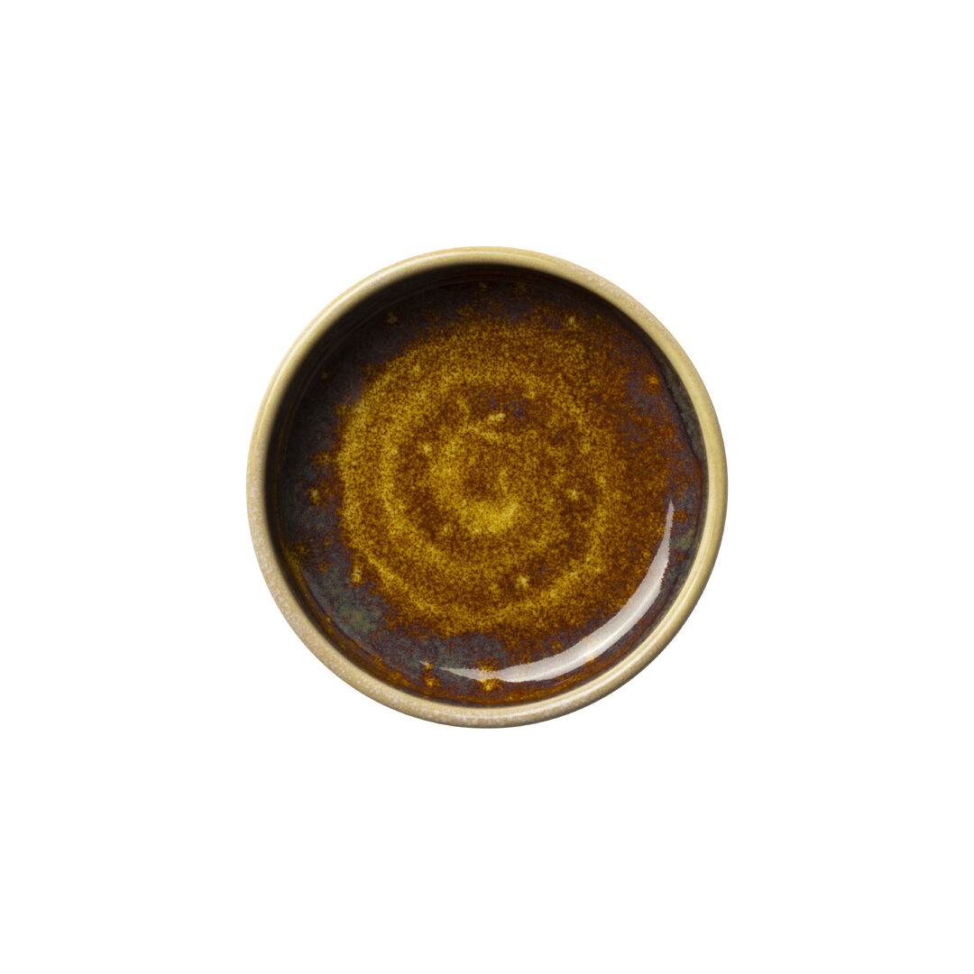 Aurora Vesuvius Amber Round Stacking Tray - Pack of 12
