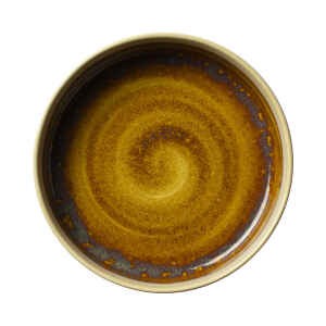 Aurora Vesuvius Amber Round Stacking Tray - Pack of 12