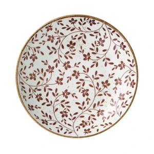 Flora Brown Round Ceramic Coupe Bowl - Pack of 12