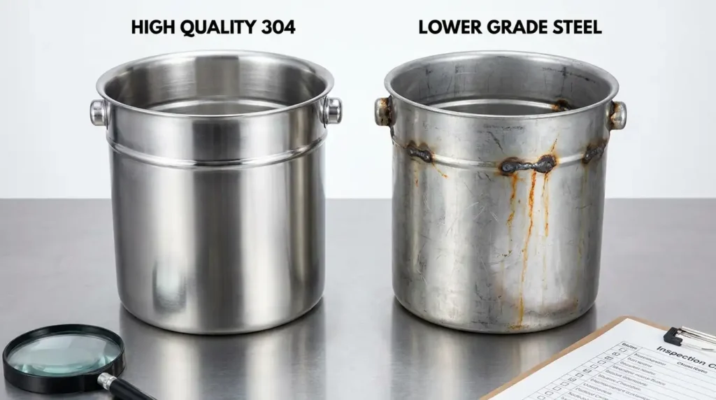 Ice Buckets and Stands for Bars: What to Choose and Why It Matters (2026) 2 304 stainless steel compared with lower grade steel ice bucket