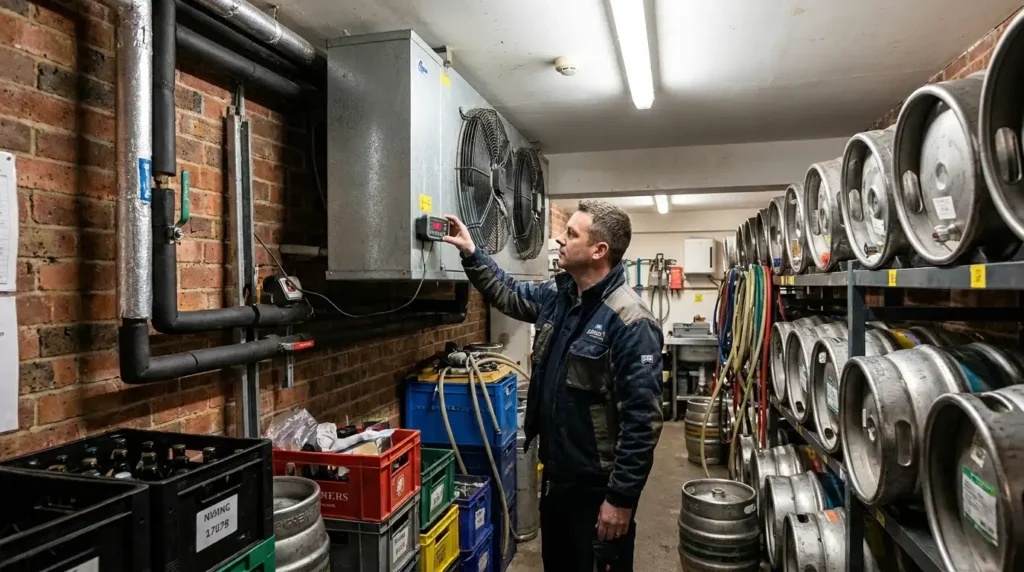 Bar Cellar Management: Equipment, Organisation & Best Practices 1 Commercial cellar cooling system for beer storage