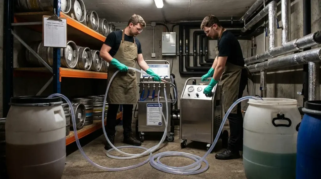 Bar Cellar Management: Equipment, Organisation & Best Practices 3 Commercial beer line cleaning process