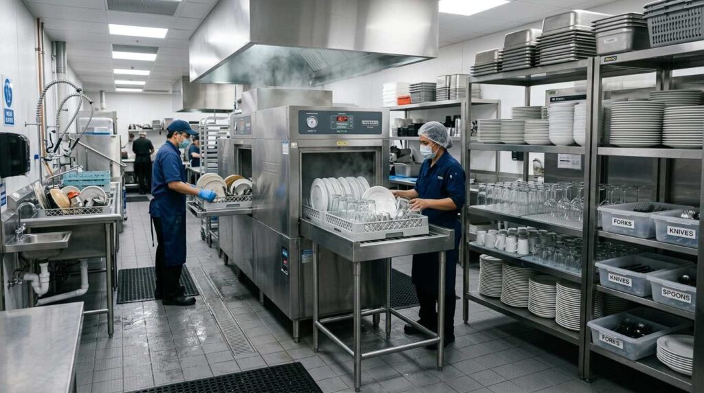 Reusable Catering Supplies in Commercial Kitchen converted