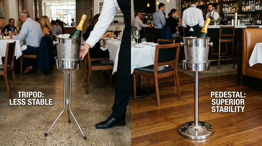 Ice Buckets and Stands for Bars: What to Choose and Why It Matters (2026) 4 Tripod and pedestal ice bucket stands for bars
