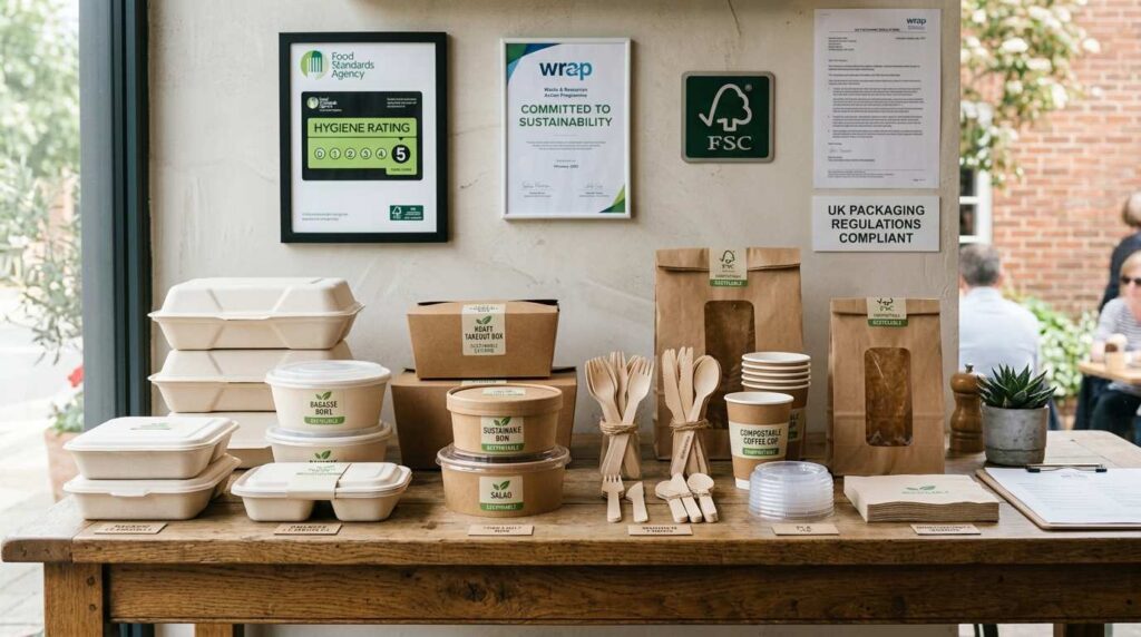 Eco friendly catering packaging materials UK compliant options