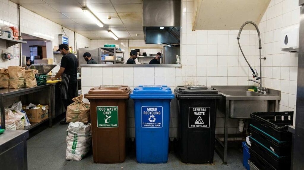 Starting a Takeaway Business in the UK: Supplies Checklist and Costs 4 Takeaway waste management bins UK