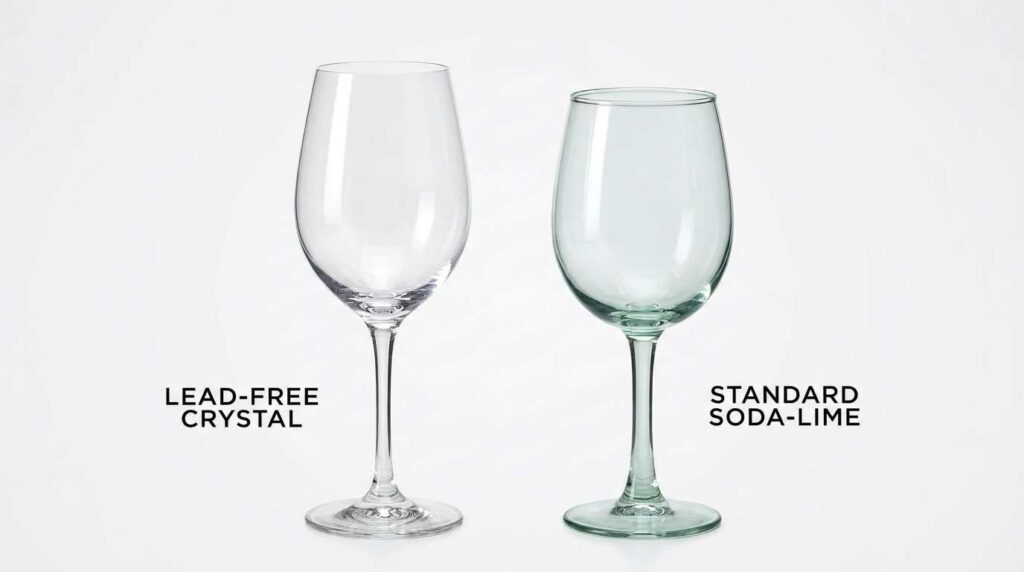 Crystalware vs Standard Glassware: Which Is Right for Your Restaurant? 2 Commercial crystal glass compared with standard soda-lime restaurant glass