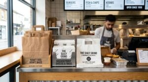 Paper vs Plastic Takeaway Bags compared in a UK food business.