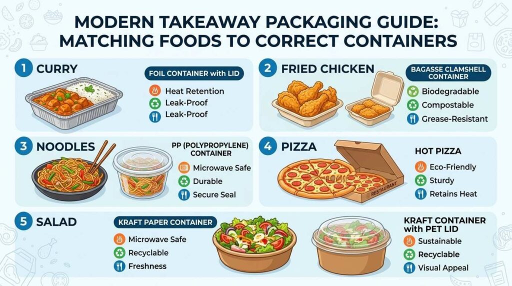 How to Package Hot Food for Delivery Without Losing Quality 4 Best takeaway container choice for different food types