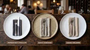 Porcelain vs stoneware vs melamine restaurant crockery materials compared side by side