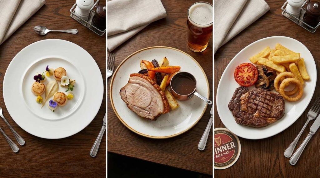 How to Choose the Right Plate Size for Your Menu: A Chef's Guide 2 Plate size comparison across UK restaurant formats including fine dining, gastropub and pub dining