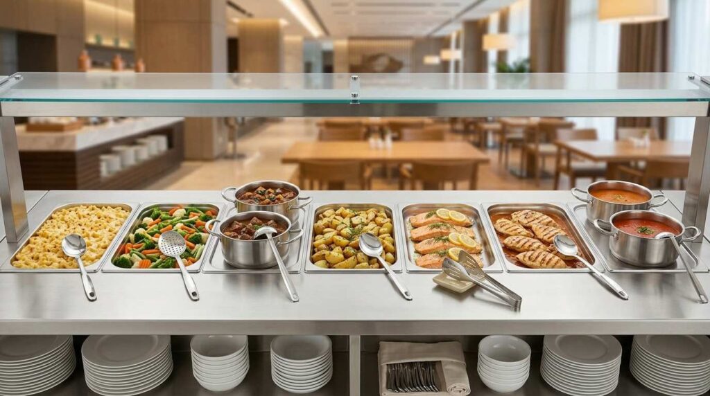Spoodles, Serving Spoons & Buffet Cutlery: What Caterers Actually Need 6 Dedicated serving utensils used to reduce allergen cross-contact at a buffet.